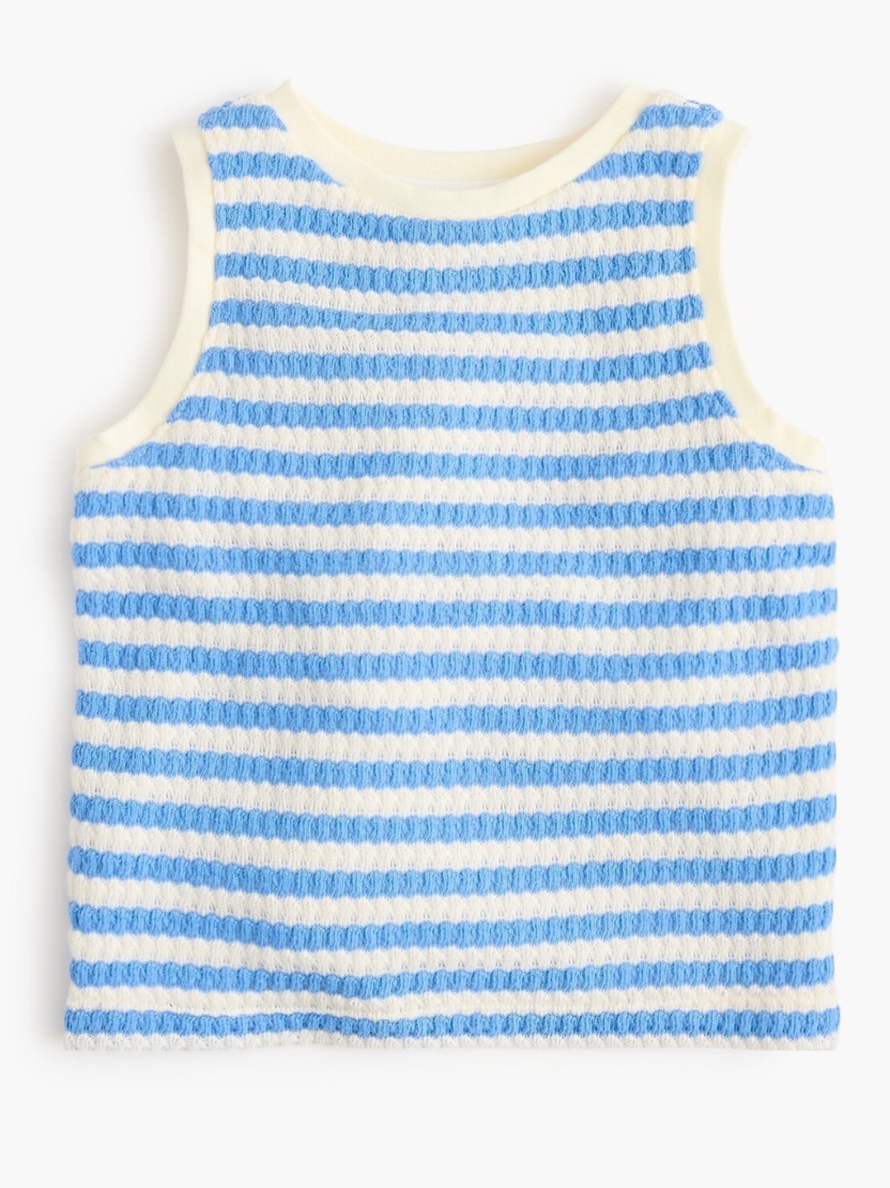 J crew Girls' striped crochet-knit tank top